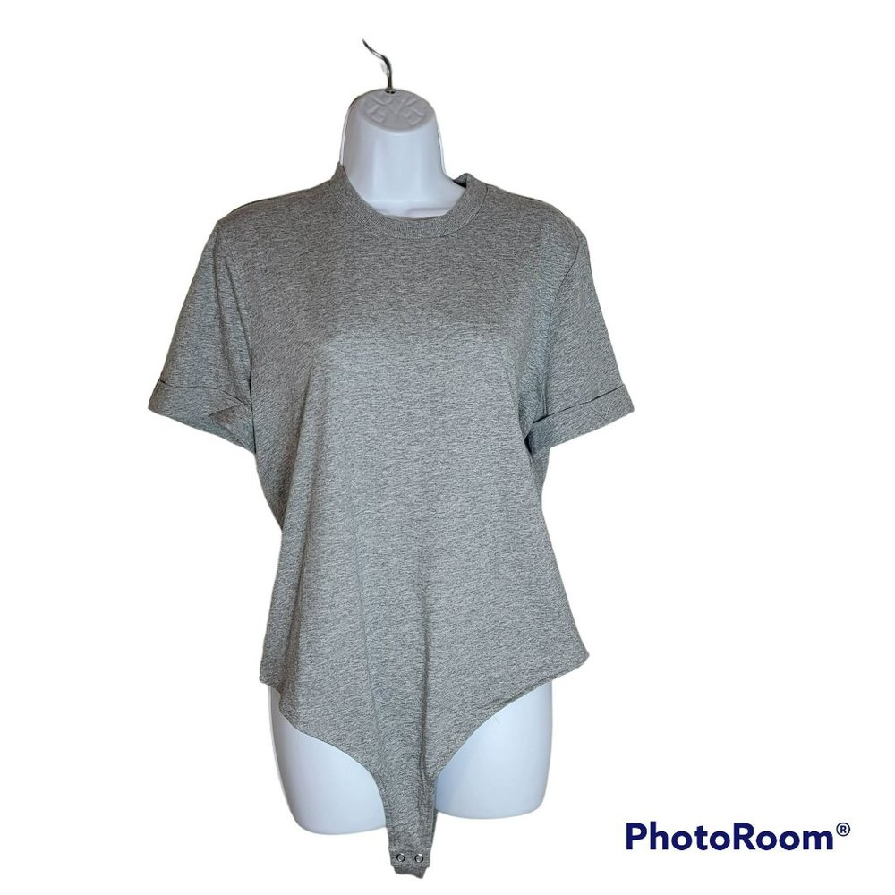 Danielle Bernstein Women's Large Cotton Cuff Sleeve Bodysuit NWT